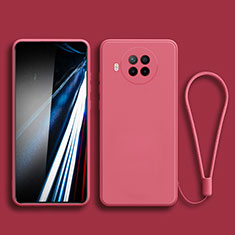 Funda Silicona Ultrafina Goma 360 Grados Carcasa YK4 para Xiaomi Mi 10i 5G Rosa Roja