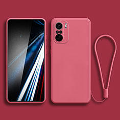 Funda Silicona Ultrafina Goma 360 Grados Carcasa YK4 para Xiaomi Mi 11i 5G Rosa Roja