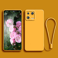 Funda Silicona Ultrafina Goma 360 Grados Carcasa YK4 para Xiaomi Mi 13 5G Amarillo