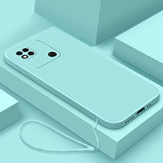 Funda Silicona Ultrafina Goma 360 Grados Carcasa YK4 para Xiaomi Redmi 9 India Azul Claro