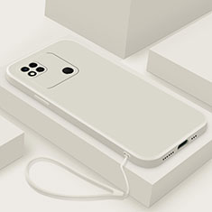 Funda Silicona Ultrafina Goma 360 Grados Carcasa YK4 para Xiaomi Redmi 9 India Blanco