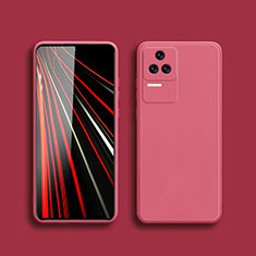 Funda Silicona Ultrafina Goma 360 Grados Carcasa YK5 para Xiaomi Poco F4 5G Rosa Roja