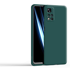 Funda Silicona Ultrafina Goma 360 Grados Carcasa YK5 para Xiaomi Redmi Note 11 Pro+ Plus 5G Verde Noche