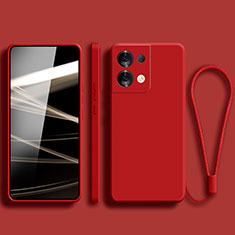 Funda Silicona Ultrafina Goma 360 Grados Carcasa YK5 para Xiaomi Redmi Note 13 5G Rojo