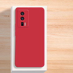 Funda Silicona Ultrafina Goma 360 Grados Carcasa YK6 para Xiaomi Poco F5 Pro 5G Rojo