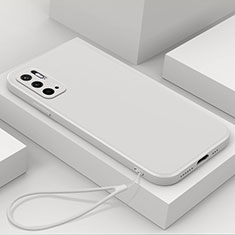 Funda Silicona Ultrafina Goma 360 Grados Carcasa YK6 para Xiaomi Redmi Note 10 5G Blanco