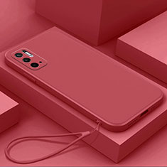 Funda Silicona Ultrafina Goma 360 Grados Carcasa YK6 para Xiaomi Redmi Note 10 5G Rojo