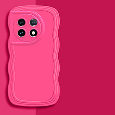 Funda Silicona Ultrafina Goma 360 Grados Carcasa YK7 para OnePlus 11 5G Rosa Roja