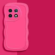 Funda Silicona Ultrafina Goma 360 Grados Carcasa YK7 para OnePlus 11R 5G Rosa Roja