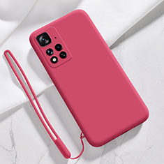 Funda Silicona Ultrafina Goma 360 Grados Carcasa YK7 para Xiaomi Redmi Note 11 Pro+ Plus 5G Rojo