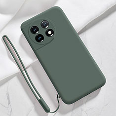 Funda Silicona Ultrafina Goma 360 Grados Carcasa YK8 para OnePlus 11 5G Verde Noche