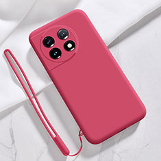 Funda Silicona Ultrafina Goma 360 Grados Carcasa YK8 para OnePlus 11R 5G Rojo