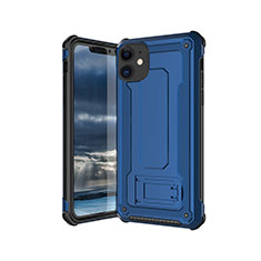 Funda Silicona Ultrafina Goma 360 Grados Carcasa Z01 para Apple iPhone 11 Azul y Negro