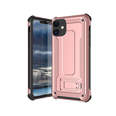 Funda Silicona Ultrafina Goma 360 Grados Carcasa Z01 para Apple iPhone 11 Oro Rosa