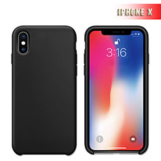 Funda Silicona Ultrafina Goma 360 Grados M02 para Apple iPhone Xs Negro