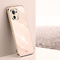 Funda Silicona Ultrafina Goma Carcasa C03 para Xiaomi Mi 11 5G Oro