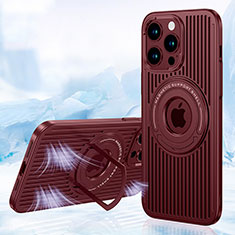 Funda Silicona Ultrafina Goma Carcasa con Mag-Safe Magnetic AC1 para Apple iPhone 13 Pro Rojo