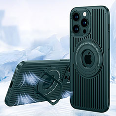 Funda Silicona Ultrafina Goma Carcasa con Mag-Safe Magnetic AC1 para Apple iPhone 15 Pro Verde