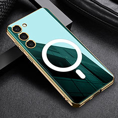 Funda Silicona Ultrafina Goma Carcasa con Mag-Safe Magnetic AC1 para Samsung Galaxy S22 5G Verde