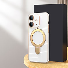 Funda Silicona Ultrafina Goma Carcasa con Mag-Safe Magnetic C01 para Apple iPhone 12 Blanco