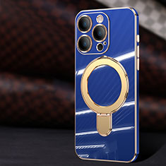 Funda Silicona Ultrafina Goma Carcasa con Mag-Safe Magnetic C01 para Apple iPhone 12 Pro Max Azul