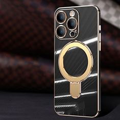 Funda Silicona Ultrafina Goma Carcasa con Mag-Safe Magnetic C01 para Apple iPhone 12 Pro Max Negro