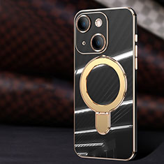 Funda Silicona Ultrafina Goma Carcasa con Mag-Safe Magnetic C01 para Apple iPhone 14 Negro