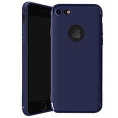 Funda Silicona Ultrafina Goma Carcasa H01 para Apple iPhone 7 Azul