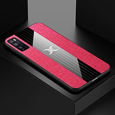 Funda Silicona Ultrafina Goma Carcasa S01 para Huawei Enjoy 20 Pro 5G Rosa Roja