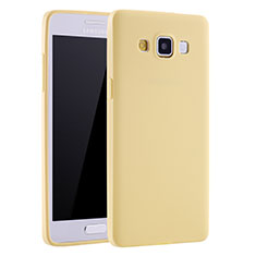 Funda Silicona Ultrafina Goma Carcasa S01 para Samsung Galaxy A7 SM-A700 Amarillo