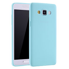 Funda Silicona Ultrafina Goma Carcasa S01 para Samsung Galaxy A7 SM-A700 Azul Cielo