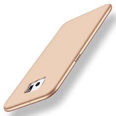 Funda Silicona Ultrafina Goma Carcasa S01 para Samsung Galaxy S6 Edge+ Plus SM-G928F Oro