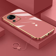 Funda Silicona Ultrafina Goma Carcasa S01 para Xiaomi Mi 13 Lite 5G Rojo