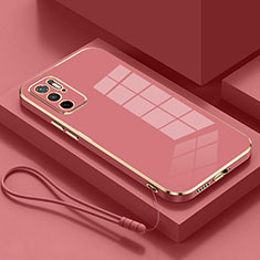 Funda Silicona Ultrafina Goma Carcasa S01 para Xiaomi Redmi Note 10 5G Rojo
