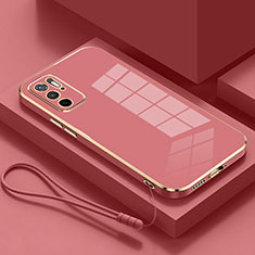 Funda Silicona Ultrafina Goma Carcasa S01 para Xiaomi Redmi Note 10T 5G Rojo