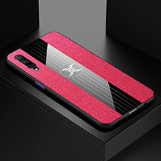 Funda Silicona Ultrafina Goma Carcasa S02 para Huawei Honor 9X Pro Rosa Roja