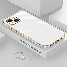 Funda Silicona Ultrafina Goma Carcasa S03 para Apple iPhone 13 Blanco