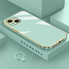 Funda Silicona Ultrafina Goma Carcasa S03 para Apple iPhone 13 Mini Verde