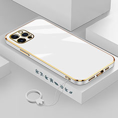 Funda Silicona Ultrafina Goma Carcasa S03 para Apple iPhone 13 Pro Blanco