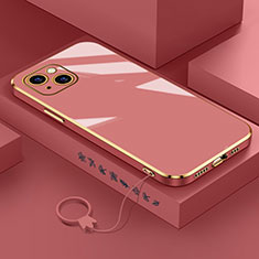 Funda Silicona Ultrafina Goma Carcasa S03 para Apple iPhone 13 Rojo