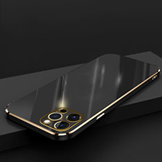 Funda Silicona Ultrafina Goma Carcasa S04 para Apple iPhone 14 Pro Max Negro