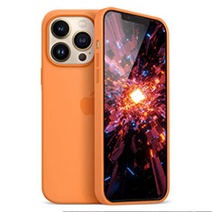 Funda Silicona Ultrafina Goma Carcasa S05 para Apple iPhone 13 Pro Naranja