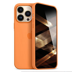 Funda Silicona Ultrafina Goma Carcasa S05 para Apple iPhone 14 Pro Naranja