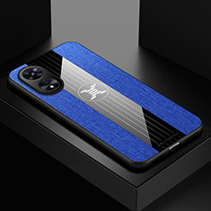 Funda Silicona Ultrafina Goma Carcasa X01L para Oppo A58x 5G Azul