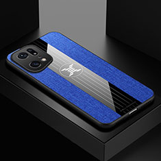 Funda Silicona Ultrafina Goma Carcasa X01L para Oppo Find X5 Pro 5G Azul