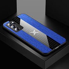 Funda Silicona Ultrafina Goma Carcasa X01L para Oppo Reno6 Pro 5G India Azul
