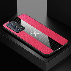 Funda Silicona Ultrafina Goma Carcasa X01L para Oppo Reno6 Pro+ Plus 5G Rojo