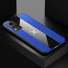 Funda Silicona Ultrafina Goma Carcasa X01L para Vivo X60 Pro 5G Azul