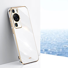 Funda Silicona Ultrafina Goma Carcasa XL1 para Huawei P60 Blanco