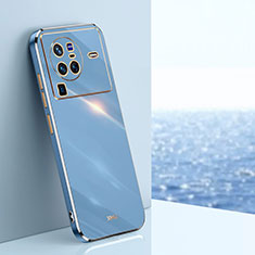 Funda Silicona Ultrafina Goma Carcasa XL1 para Vivo X80 Pro 5G Azul